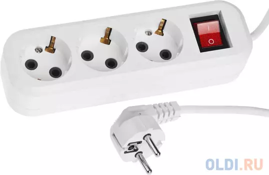 Удлинитель Сибин 55036-5 3 розетки 5 м