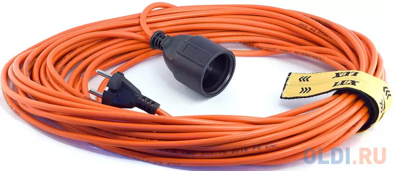 Удлинитель силовой LUX УС1-О-10 (У-101) без катушки ПВС 2x0.75 10м 6А 1розетка без заземления