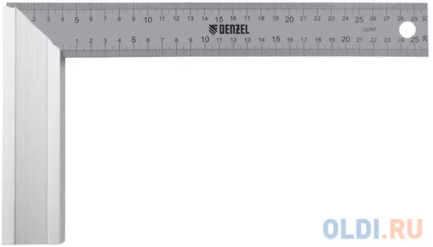 Угольник Denzel 30 см нержавеющая сталь