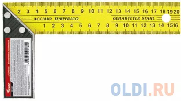 Угольник Курс 19381 20 см нержавеющая сталь столярный