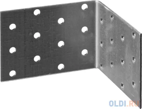Уголок крепежный равносторонний УКР-2.0, 60х80х80 х 2мм, ЗУБР