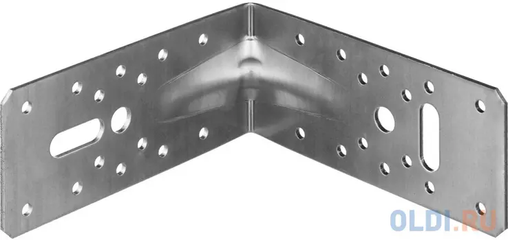 Уголок крепежный усиленный УКУ-2.5, 65х145х145 х 2.5мм, ЗУБР