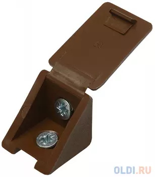 Уголок ЗУБР 4-308256-1 мебельный с шурупом, цвет дуб, 4,0x15мм, 4шт