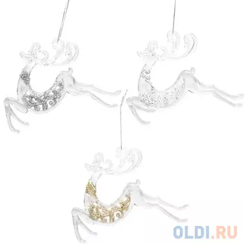 Украшение декоративное ОЛЕНЬ, 13*10 см, акрил, 3 цвета