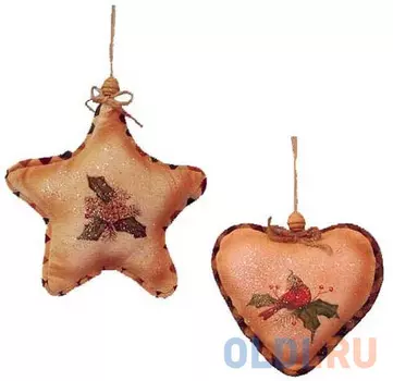 Украшение декоративное ЗВЕЗДА, 15 см, полиэстр