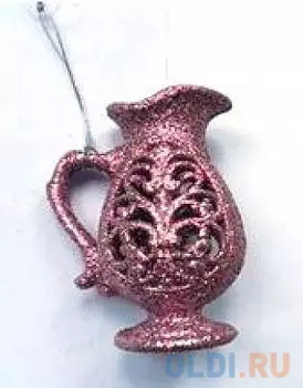 Украшение елочное КУВШИН, 10х7х4см , пластик, в пакете N181617