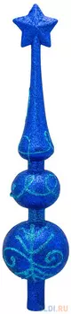 Украшение елочное НАКОНЕЧНИК, 28 см, син..