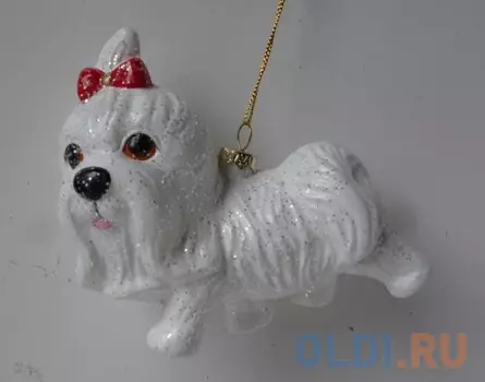 Украшение елочное ПУДЕЛЬ, 11 см, пластик, в прозр.кор