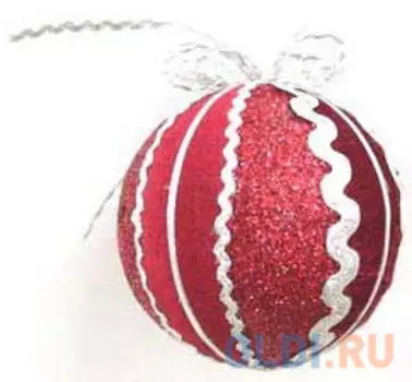 Украшение елочное ШАР КРАСНО-ЗОЛОТОЙ, 7 см,полимерный материал|1