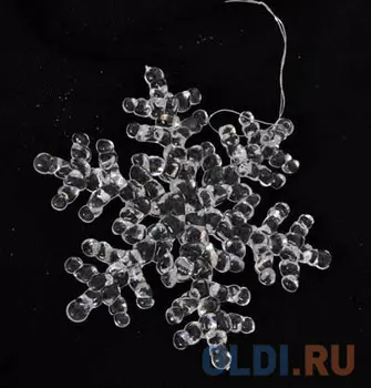 Украшение елочное СНЕЖИНКА, 1 шт,12 см, пластик 180014