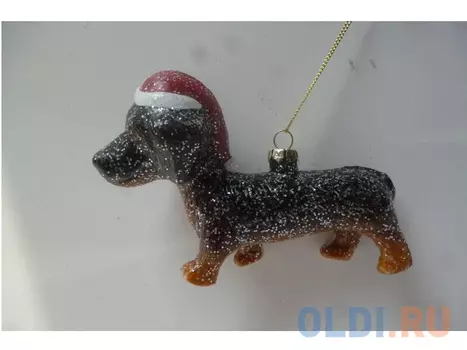 Украшение елочное СОБАКА, 13 см, пластик, в прозр.кор