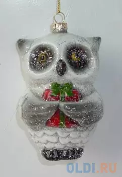 Украшение елочное СОВА, 11 см, пластик, в прозр.кор
