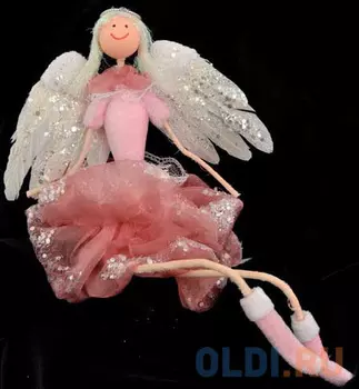 Украшение Winter Wings Ангел 29 см 1 шт розовый полимер, полиэстер N180191