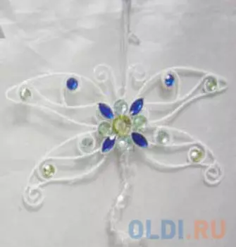 Украшение Winter Wings Бабочка 14 см 1 шт белый полимер, металл N180465