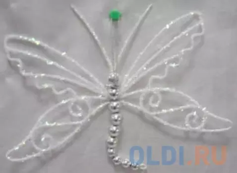 Украшение Winter Wings Бабочка 18 см 1 шт белый полимер, металл N180464