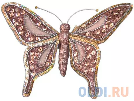 Украшение Winter Wings Бабочка 19 см 1 шт розовый полимер N069677