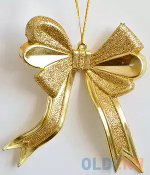 Украшение Winter Wings Бантик 10 см 1 шт пластик в ассортименте