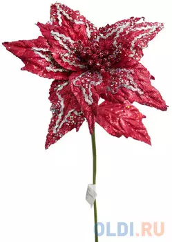 Украшение Winter Wings Цветок 17 см 1 шт красный пластик N069822