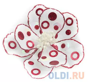 Украшение Winter Wings "Цветок горошек" 17 см 1 шт полиэстер