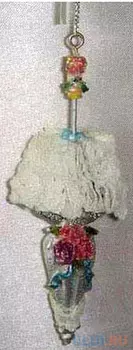 Украшение Winter Wings Дамский зонтик с цветком 11 см 1 шт полирезин N180023