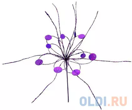 Украшение Winter Wings Денежный цветок 43 см 1 шт фиолетовый пластик N069875/Ф