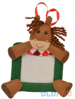 Украшение Winter Wings Фоторамка Лощадка 19 см 1 шт полиэстер N181469