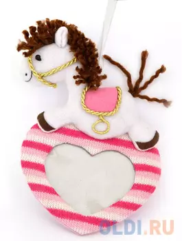 Украшение Winter Wings "Фоторамка лошадка с сердечком" 19 см 1 шт полиэстер N181465
