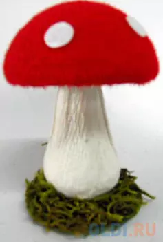 Украшение Winter Wings Гриб 11 см 1 шт красный полимер N069761