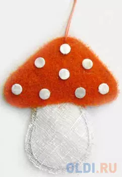 Украшение Winter Wings Гриб 16.5х14х1.2 см 1 шт полимер N069771