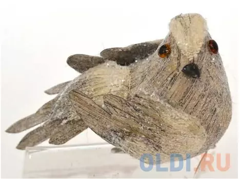 Украшение Winter Wings "Птичка" 10 см 1 шт коричневый полимер