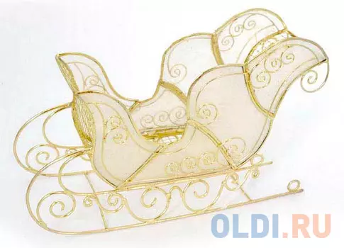 Украшение Winter Wings "Сани" 18*11 см 1 шт перламутровый металл N180757