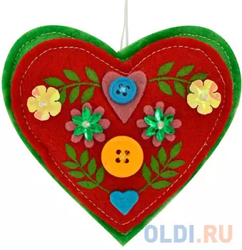 Украшение Winter Wings Сердце 9*8 см 1 шт полиэстер N181456