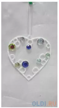 Украшение Winter Wings "Сердце" 9 см 1 шт белый металл N180469