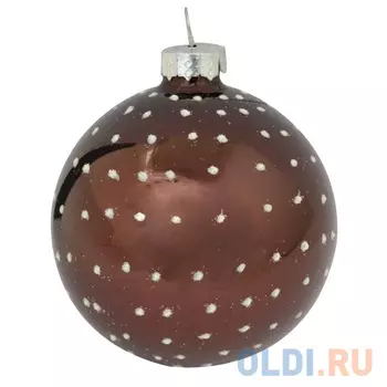 Украшение Winter Wings ШАР ГОРОШЕК 7 см 1 шт коричневый стекло N07955