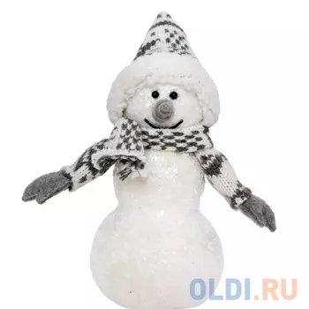 Украшение Winter Wings "Снеговик Жаккард" 15 см 1 шт белый полимер