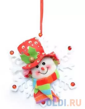 Украшение Winter Wings "Снежинка с персонажем" 15 см 1 шт полиэстер