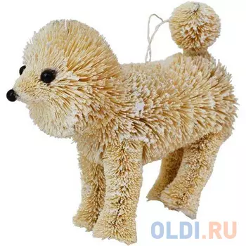 Украшение Winter Wings "Собачка" 12 см 1 шт бежевый соломка