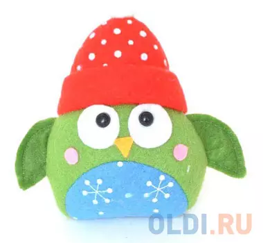 Украшение Winter Wings "Сова в шапке" 1 шт полиэстер
