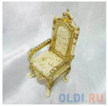 Украшение Winter Wings "Трон" 10 см 1 шт золотой полирезин N180448