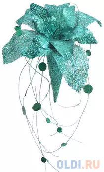 Украшение Winter Wings Волшебный цветок 35 см 1 шт бирюзовый пластик N069886/БИР