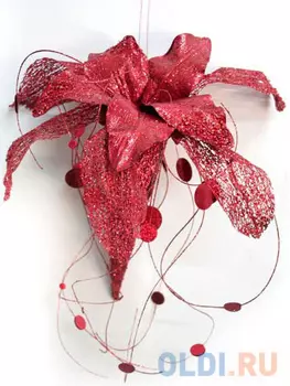 Украшение Winter Wings Волшебный цветок 35 см 1 шт красный пластик N069886/КР