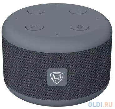 Умная колонка Prestigio SmartVoice c голосовым помощником Марусей, серая
