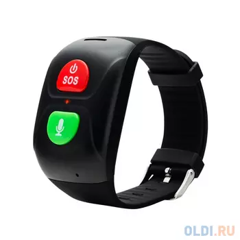 Умные часы Senior Tracker, GPS function, SOS button, IP67 waterproof, single SIM, 16KB RAM 512KB ROM, GSM(850/900/1800/1900MHz), 400mAh, compatibility with iOS and android, Black, host: 66*37*16mm, strap: 20wide*240mm, 48g