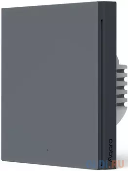 Умный настенный выключатель Aqara Smart Wall Switch H1 1КЛ (No Neutral) графит (без нейтрали, Zigbee 3.0, 110-220В, WS-EUK01)