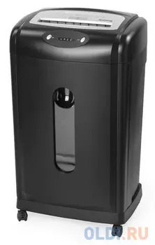 Уничтожитель (шредер) BRAUBERG S18-S, для 3-5 человек, бесшумный, 2 ур. секр., 6 мм, 18 листов, 28 л, скобы, карты, CD, 530961