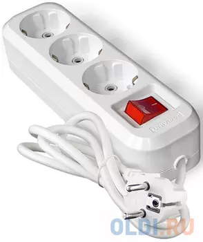 UNIVersal Удлинитель s-303а пвс 3/1,5 3гн. с заземлением, с выключателем, длина 3м (еврослот) 1726