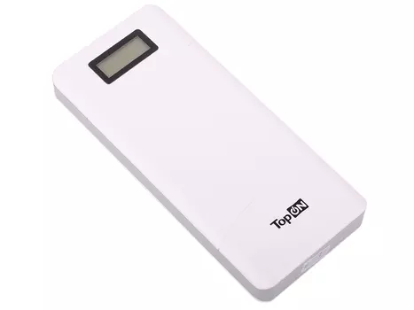 Универсальный внешний аккумулятор TopON TOP-T72/W 18000mAh (66.6Wh) с 2 USB-портами и QC 2.0, для зарядки ноутбука белый