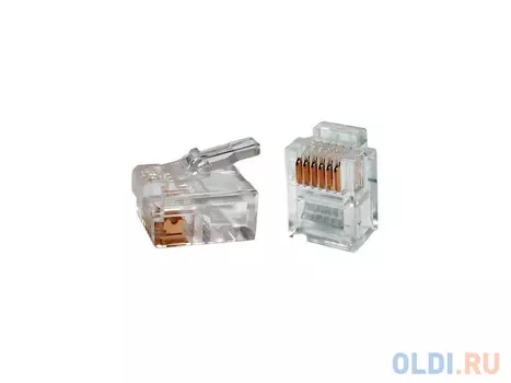 Упаковка коннекторов RJ-12 6P6C 100шт