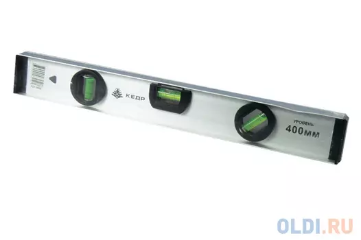 УРОВЕНЬ РЕЛЬС АЛЮМ. 3 ГЛАЗКА 400 ММ (1/60) "КЕДР" 021-0400