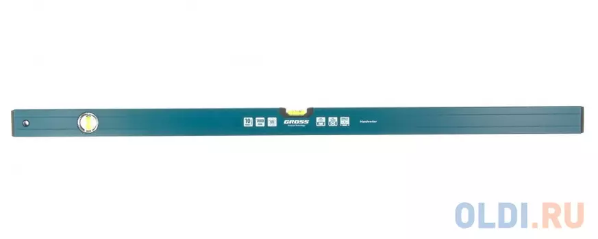 Уровень алюминиевый, 1000 мм, 2 глазка, Handwerker// Gross